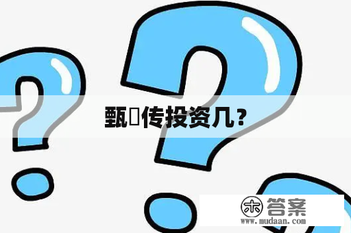 甄嬛传投资几？