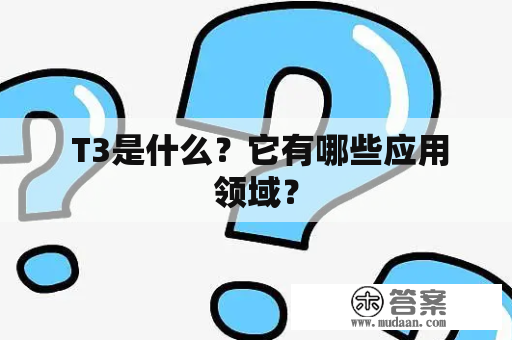  T3是什么？它有哪些应用领域？