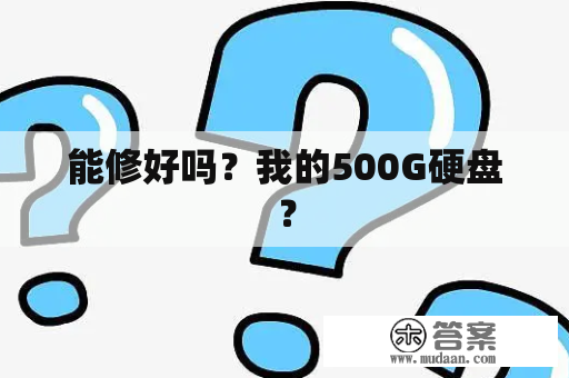 能修好吗？我的500G硬盘？