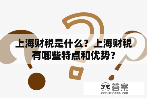 上海财税是什么？上海财税有哪些特点和优势？