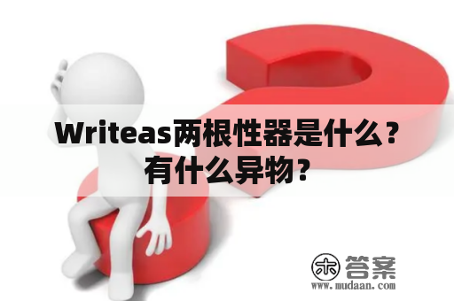 Writeas两根性器是什么？有什么异物？