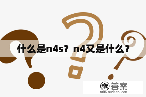 什么是n4s？n4又是什么？