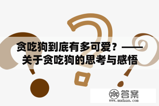 贪吃狗到底有多可爱？——关于贪吃狗的思考与感悟