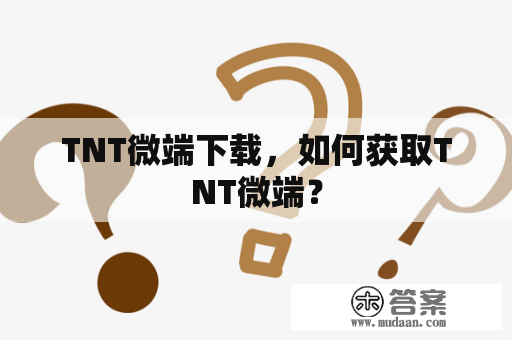 TNT微端下载，如何获取TNT微端？