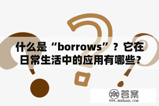 什么是“borrows”？它在日常生活中的应用有哪些？