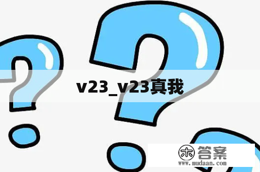 v23_v23真我