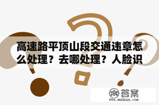 高速路平顶山段交通违章怎么处理？去哪处理？人脸识别无证驾驶几天通知？