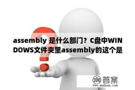 assembly 是什么部门？C盘中WINDOWS文件夹里assembly的这个是什么意思啊？