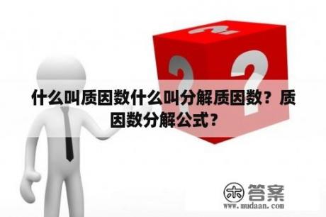 什么叫质因数什么叫分解质因数？质因数分解公式？