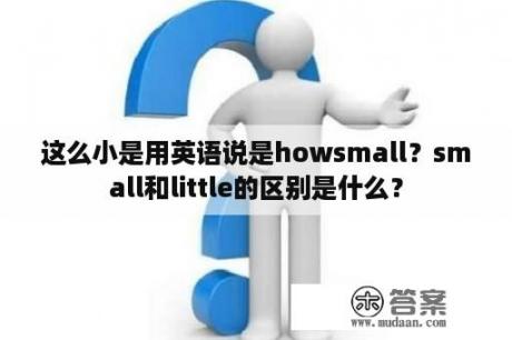 这么小是用英语说是howsmall？small和little的区别是什么？