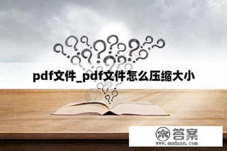 pdf文件_pdf文件怎么压缩大小