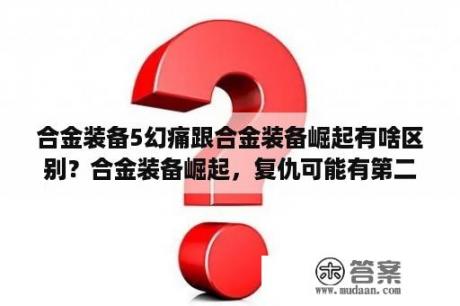 合金装备5幻痛跟合金装备崛起有啥区别？合金装备崛起，复仇可能有第二部吗，我太喜欢雷电了？