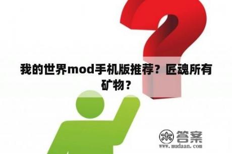 我的世界mod手机版推荐？匠魂所有矿物？