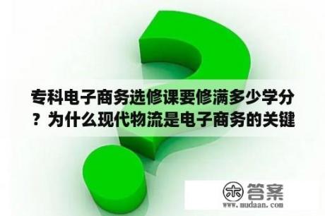 专科电子商务选修课要修满多少学分？为什么现代物流是电子商务的关键论文？