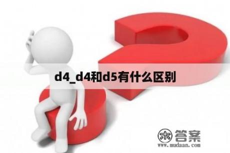 d4_d4和d5有什么区别