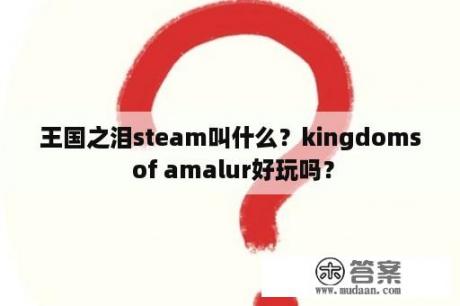 王国之泪steam叫什么？kingdoms of amalur好玩吗？