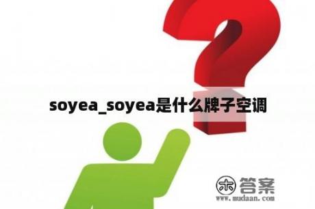 soyea_soyea是什么牌子空调