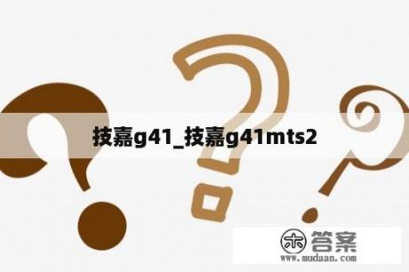 技嘉g41_技嘉g41mts2