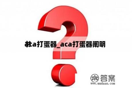 aca打蛋器_aca打蛋器阐明 
书