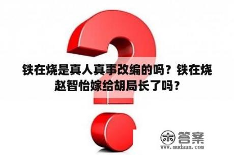 铁在烧是真人真事改编的吗？铁在烧赵智怡嫁给胡局长了吗？