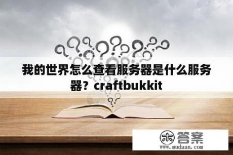 我的世界怎么查看服务器是什么服务器？craftbukkit