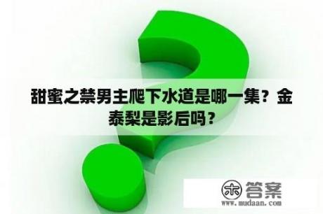 甜蜜之禁男主爬下水道是哪一集？金泰梨是影后吗？