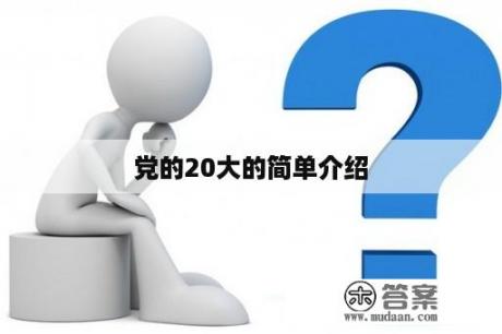 党的20大的简单介绍