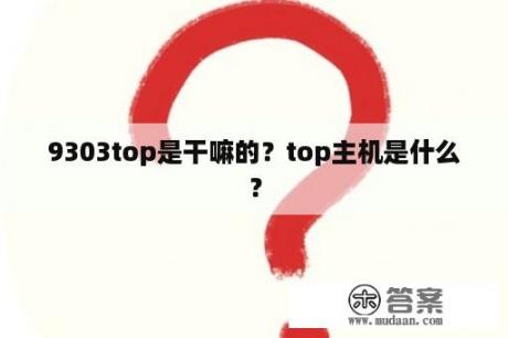 9303top是干嘛的？top主机是什么？