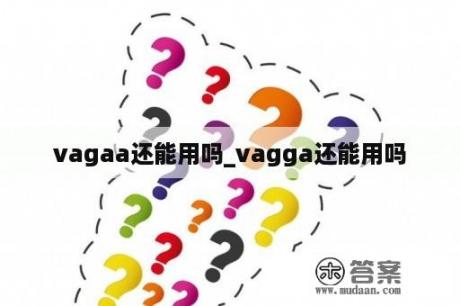 vagaa还能用吗_vagga还能用吗