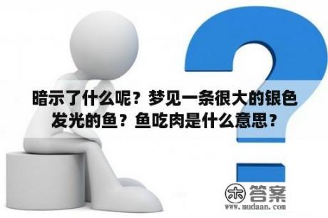 暗示了什么呢？梦见一条很大的银色发光的鱼？鱼吃肉是什么意思？