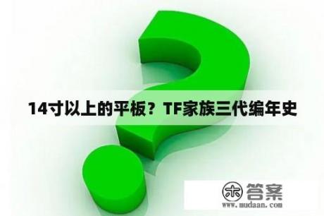 14寸以上的平板？TF家族三代编年史