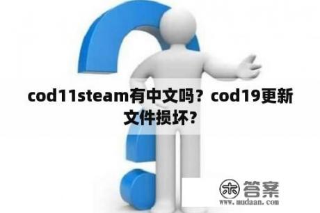 cod11steam有中文吗？cod19更新文件损坏？