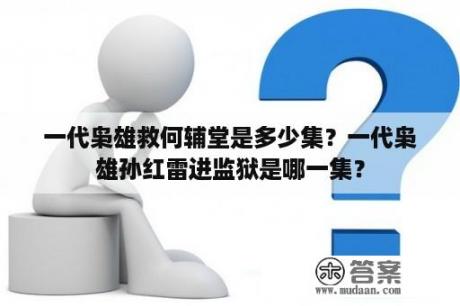 一代枭雄救何辅堂是多少集？一代枭雄孙红雷进监狱是哪一集？