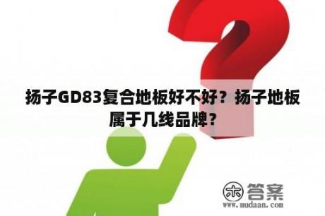 扬子GD83复合地板好不好？扬子地板属于几线品牌？