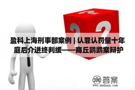 盈科上海刑事部案例 | 认罪认罚量十年 庭后介进终判缓——商丘鹦鹉案辩护纪实