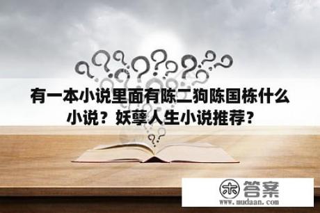 有一本小说里面有陈二狗陈国栋什么小说？妖孽人生小说推荐？