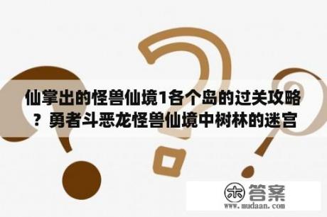 仙掌出的怪兽仙境1各个岛的过关攻略？勇者斗恶龙怪兽仙境中树林的迷宫怎么走？