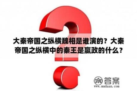 大秦帝国之纵横魏相是谁演的？大秦帝国之纵横中的秦王是嬴政的什么？