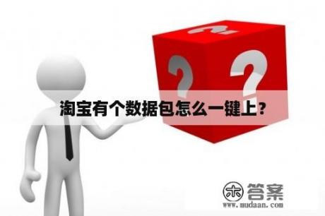 淘宝有个数据包怎么一键上？