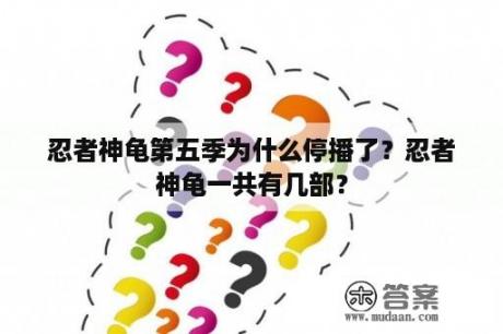 忍者神龟第五季为什么停播了？忍者神龟一共有几部？