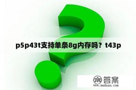 p5p43t支持单条8g内存吗？t43p