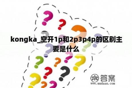 kongka_空开1p和2p3p4p的区别主要是什么