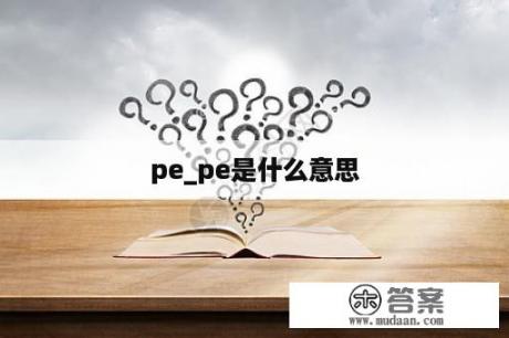 pe_pe是什么意思