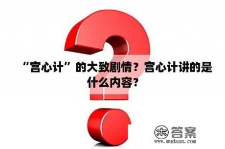 “宫心计”的大致剧情？宫心计讲的是什么内容？