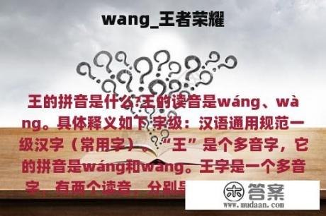 wang_王者荣耀