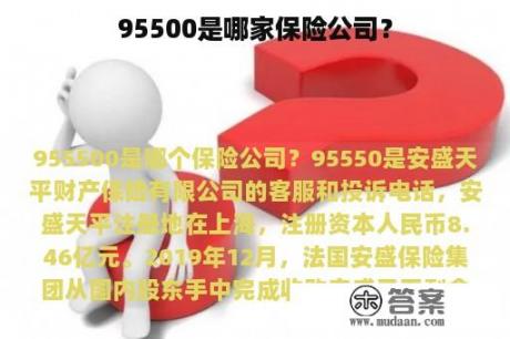 95500是哪家保险公司？