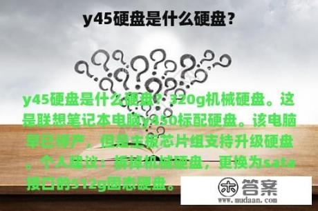 y45硬盘是什么硬盘？