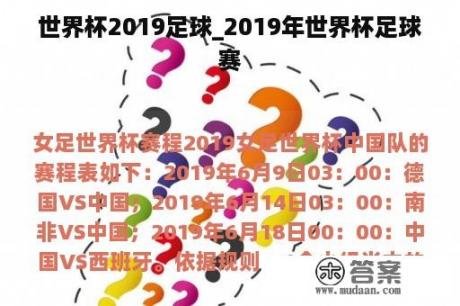 世界杯2019足球_2019年世界杯足球赛