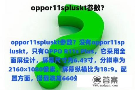 oppor11spluskt参数？