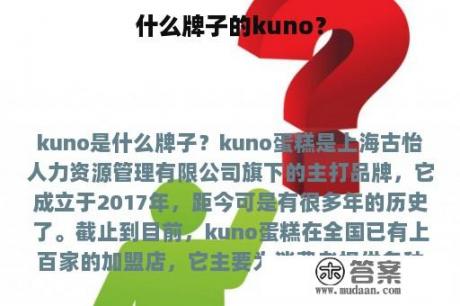 什么牌子的kuno？